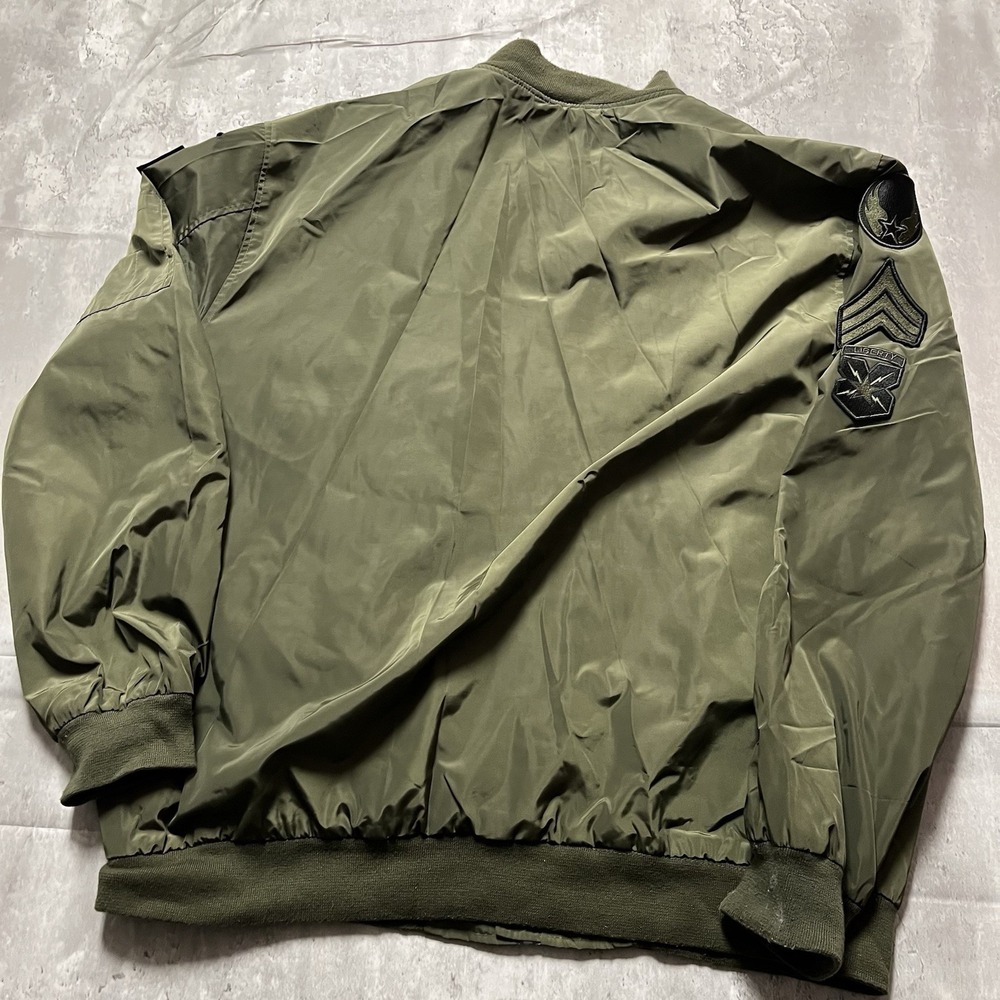 CSG Champs USA Green Flight Windbreaker Jacket Men's Size 3XL Patches - Picture 10 of 12
